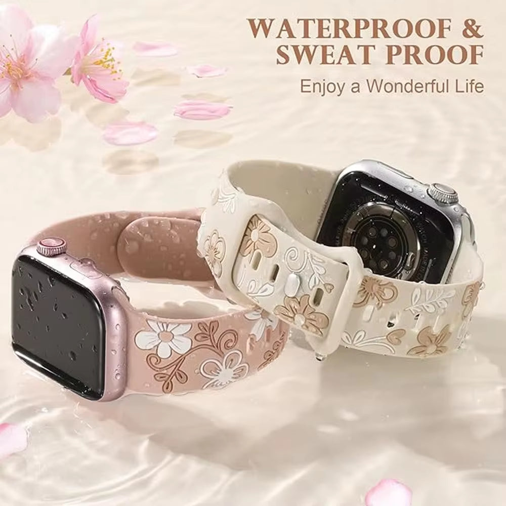 Engraved Strap for Apple Watch Band 45/44/42/41/40/49/46/38Mm Silicone Correa Bracelet Iwatch Series 10 9 8 7 SE 6 5 4 Ultra2